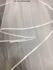Full Volume Cathedral Veil with Thin Satin Ribbon Edge - WeddingVeil.com