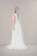 Cascading Cathedral Veil with 1/4" Satin Edge - WeddingVeil.com