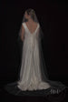 Cascading Two Tier Cathedral Crystal Veil with Blusher - WeddingVeil.com