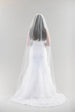 Sheer Cathedral Veil with Pencil Edge - WeddingVeil.com