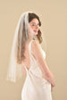 Classic Elbow Length Veil with Rhinestone Edge - WeddingVeil.com