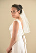 Shoulder Length Veil with 1/8" Satin Ribbon Edge - WeddingVeil.com