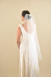 Angel Cut Knee Length Veil with Pencil Edge - WeddingVeil.com