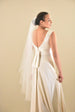 Angel Cut Knee Length Veil with Pencil Edge - WeddingVeil.com