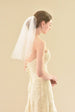 Short Wedding Veil with Pencil Edge - WeddingVeil.com