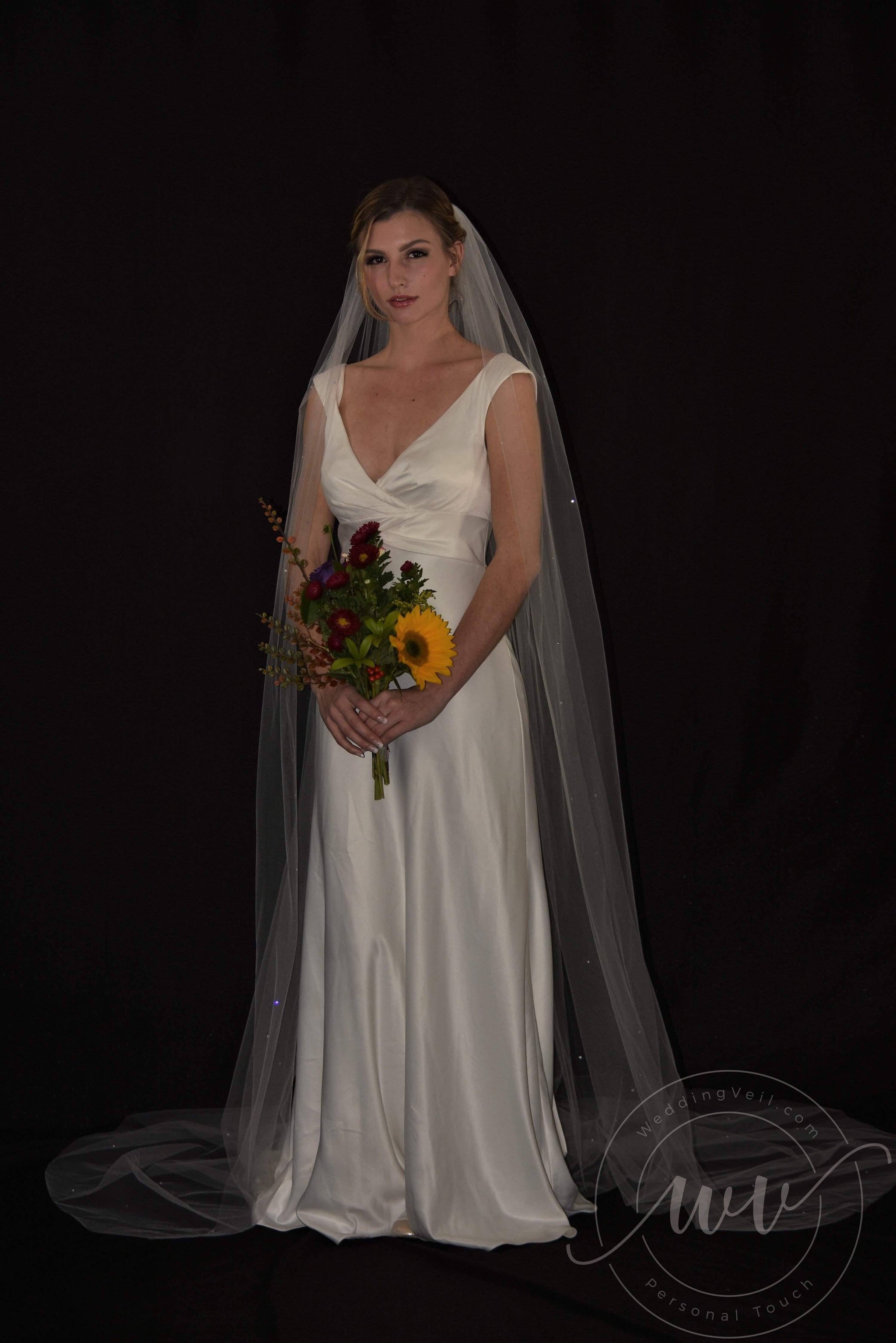 Full Volume Cathedral Veil with Swarovski Crystals  display picture 1