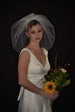 Shoulder Length Bubble Veil - Bouffant Veil - WeddingVeil.com