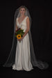 Two Tier Cathedral Veil Scattered with Swarovski Crystals - WeddingVeil.com