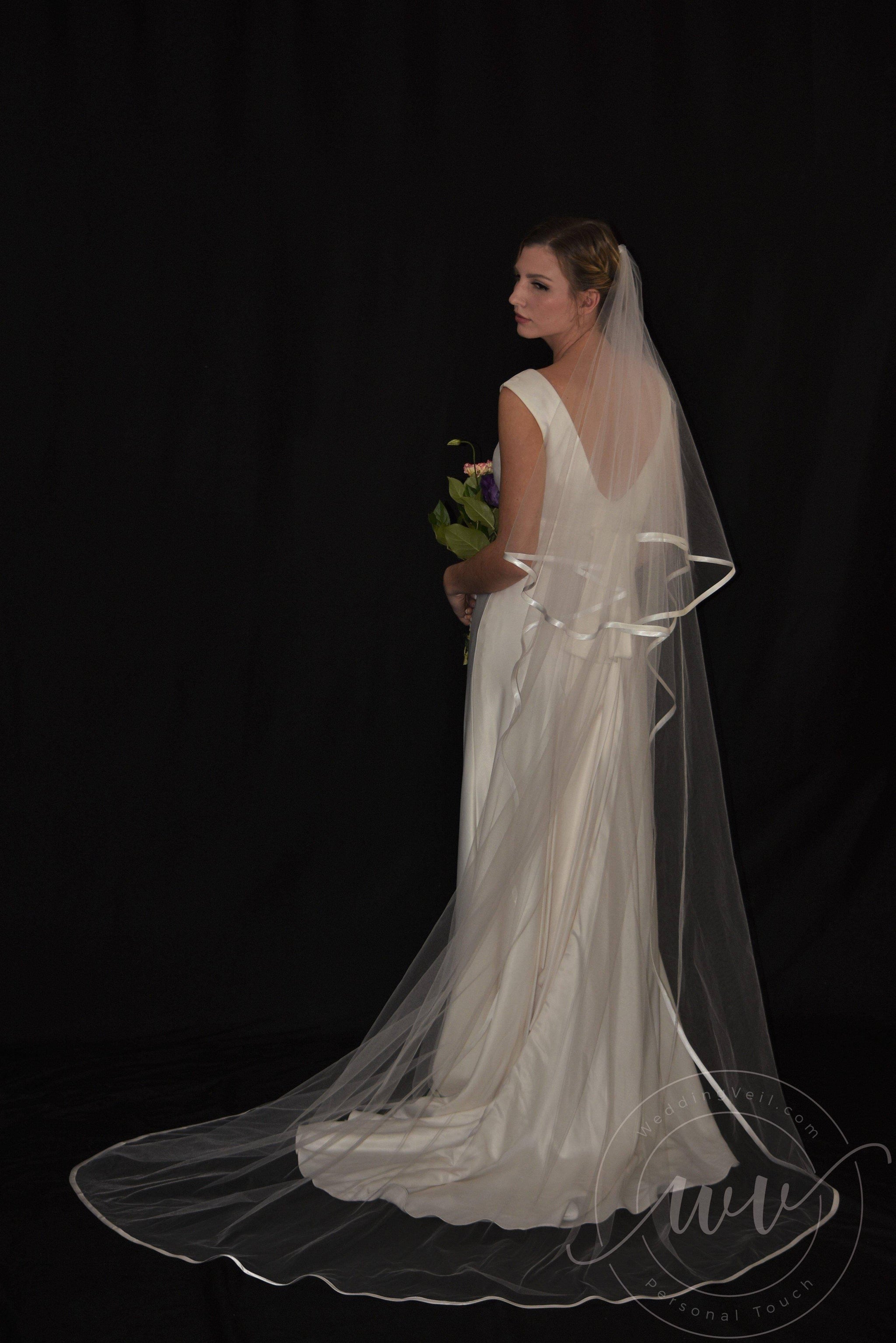 m*→様 2WAY VEIL TULLE TOP、CUP IN CAMI DRE Two-Tier-Cathedral-Wedding-