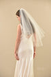 Two Tier Elbow Length Veil with Pencil Edge - WeddingVeil.com