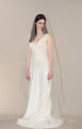 Two Tier Fingertip Floor Length Cascading Veil with Blusher - WeddingVeil.com