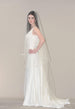 Two Tier Fingertip Floor Length Cascading Veil with Blusher - WeddingVeil.com