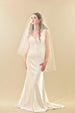 Two Tier Mid Length Circle Veil with Pencil Edge - WeddingVeil.com