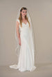 Waltz Length Veil with 1/4" Satin Edge - WeddingVeil.com